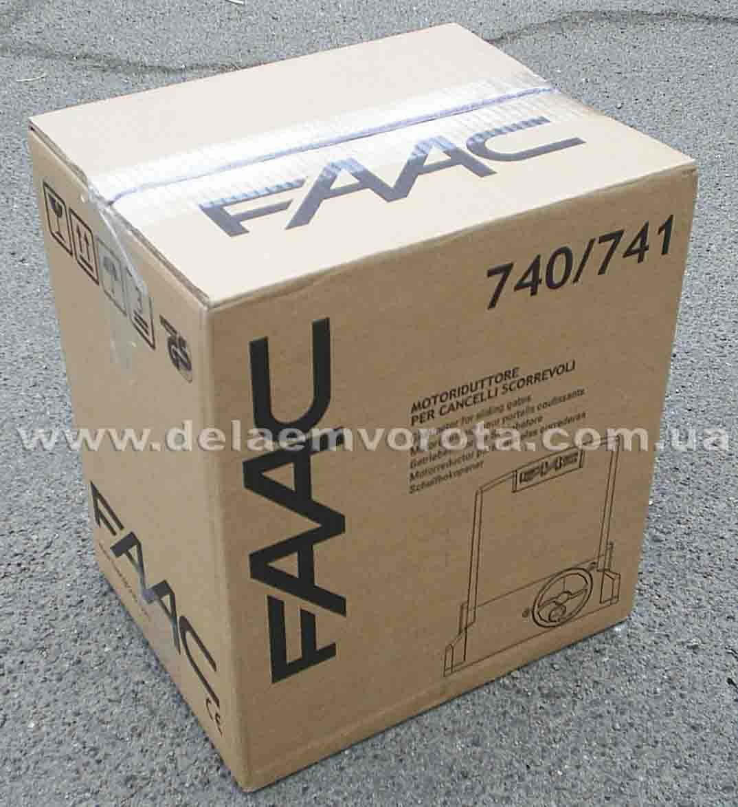 Комплект автоматики для відкатних воріт FAAC 741. Комплектація фотоелементами и сигнальною лампою вир. Китай.