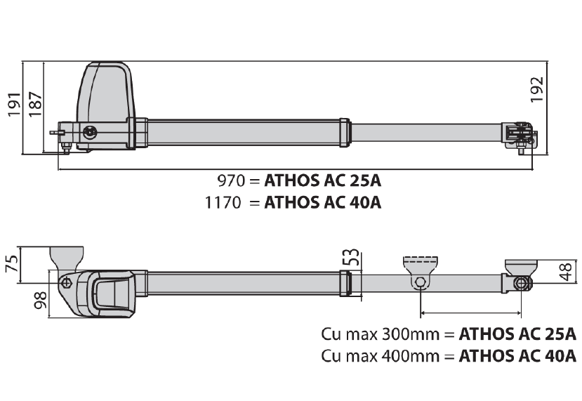 BFT ATHOS AC A25 автоматика для стулкових воріт