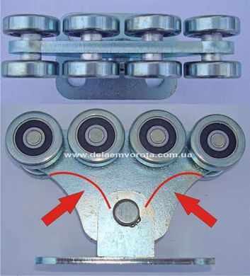 Фурнітура для відкатних воріт SP Premier Lux до 500 кг, з роликами на уловлювачах. 5 м